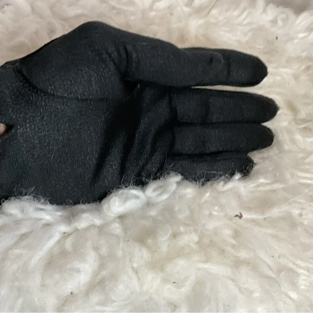 Vintage black glittery gloves 7.5
